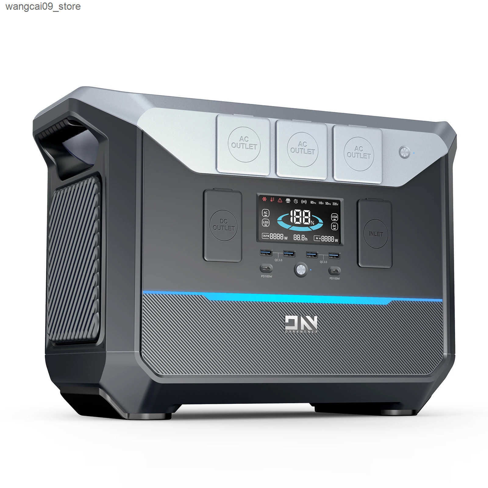 DaranEner NEO2000 Portable Power Station 2000W 2073.6Wh Capacity LiFePO4 Battery Emergency Mobile Solar Powered Generator for Ho z250530