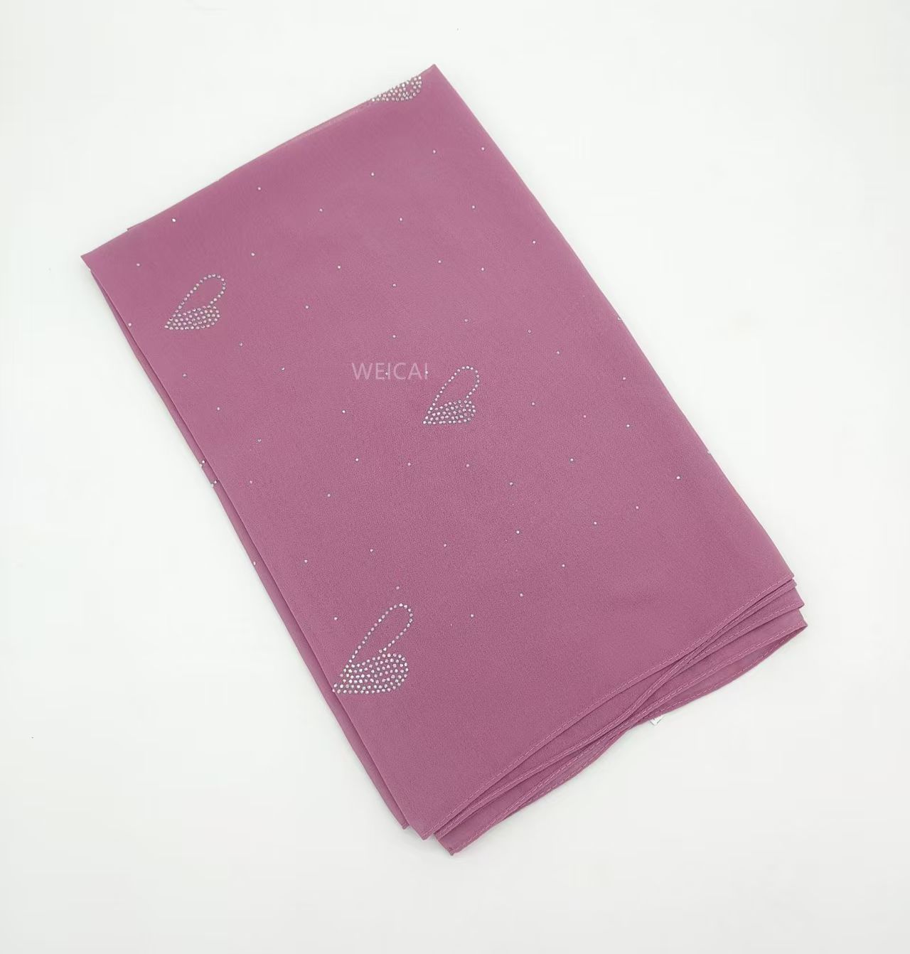 T838 new pure color pearl chiffon long scarf hot diamond love scarf Hui ethnic scarf Middle East headscarf