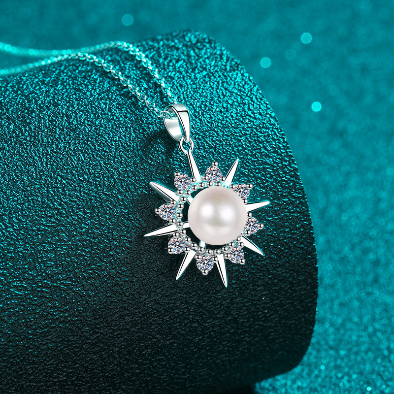 Minimalistic Design Statement Necklace: Genuine Gemstones Set into Durable Platinum Alloy Chain