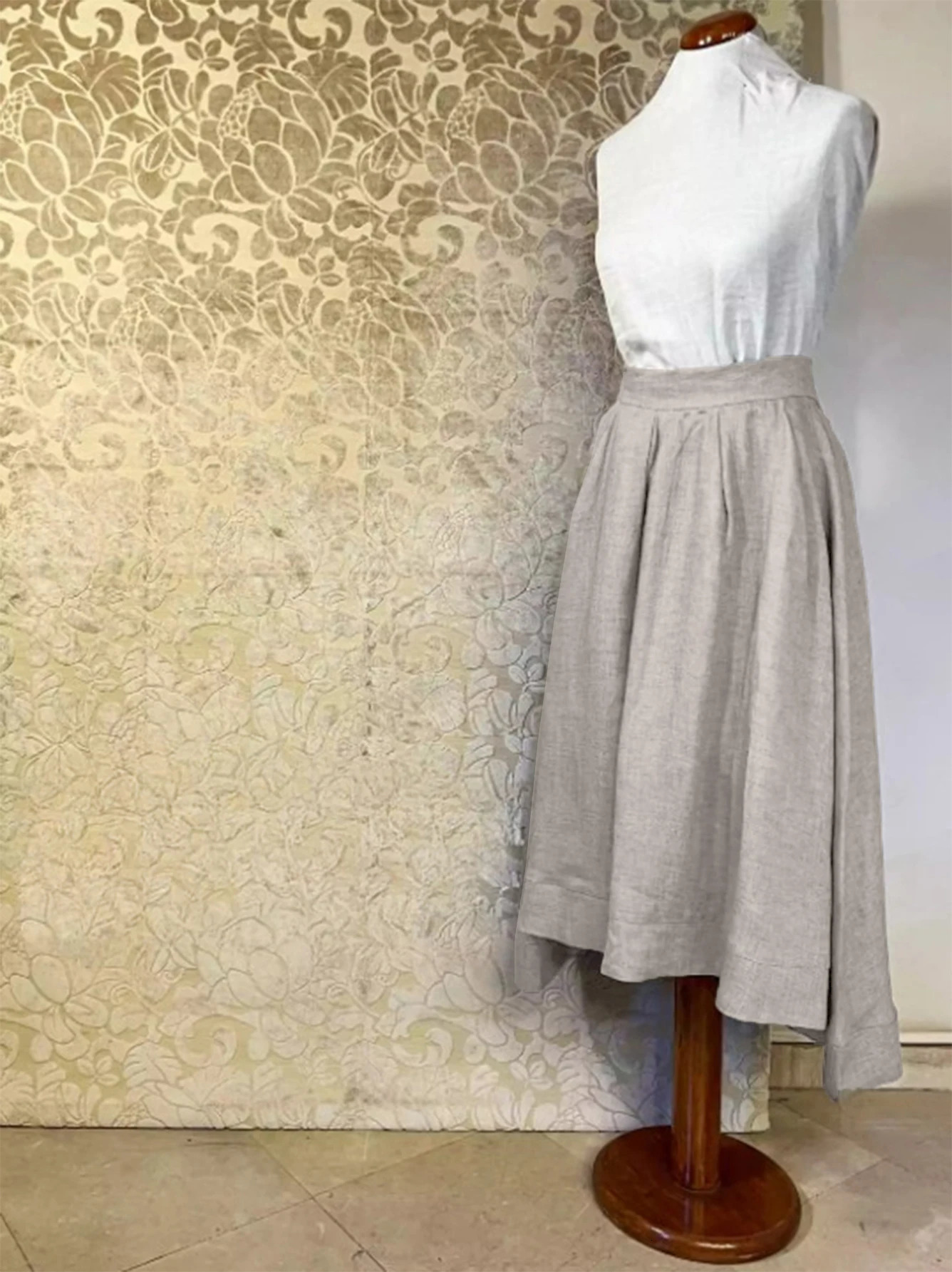 High Low Maxi Skirt with Pockets Womens Asymmetrical Long Skirts Casual Comfortable ALine for Spring Autumn 250530