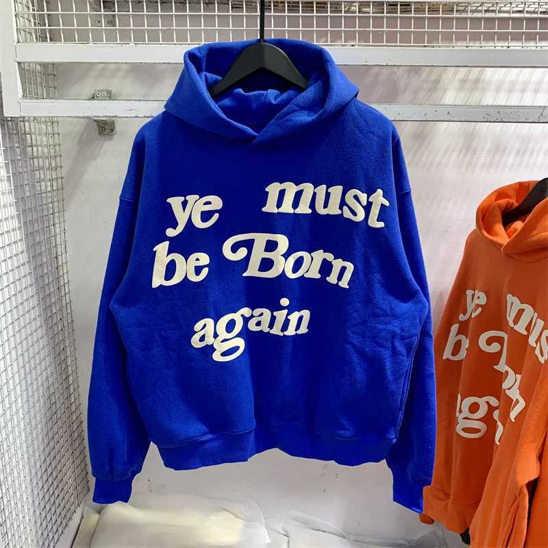 Ye Must Be Born Again CPFM Hooded Sweatshirt Vintage Style Streetwear Pullover for Men and Women XJ250530