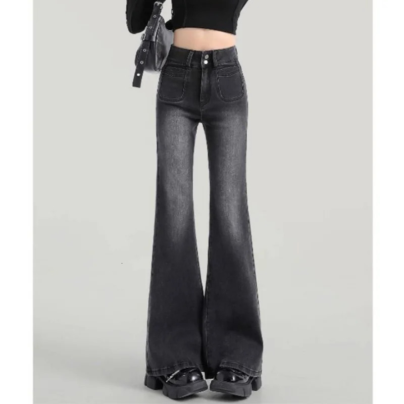 Womens Jeans Pants for Woman Jorts Baggy Y2k Coquette Shoujo Girl Style Spring Clothes Jean Clothing Flared Denim 250530