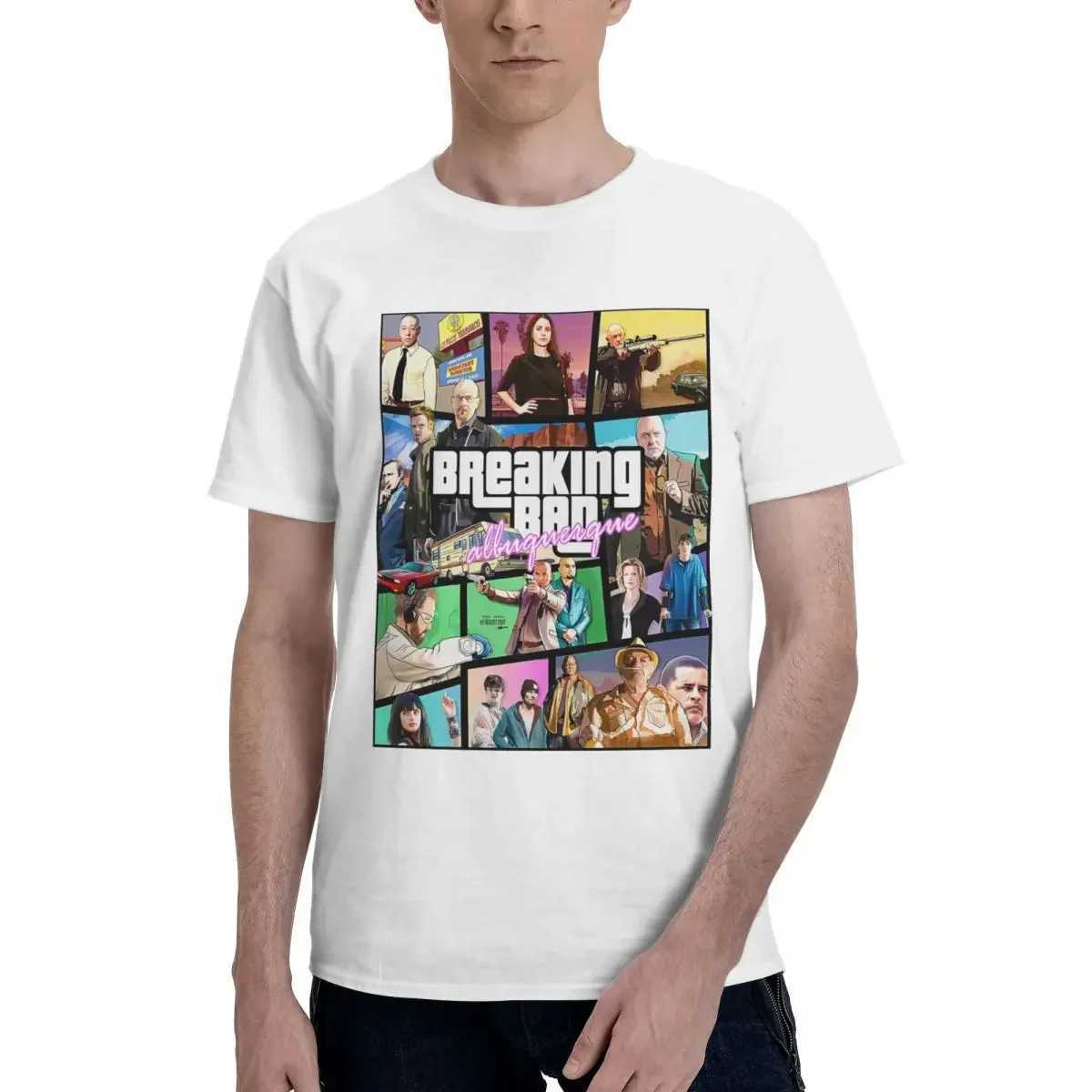 Novelty Breaking Bad Collage T-Shirt Men Women Round Neck 100% Cotton Short Sleeve Tees S-4XL ClothingC250530