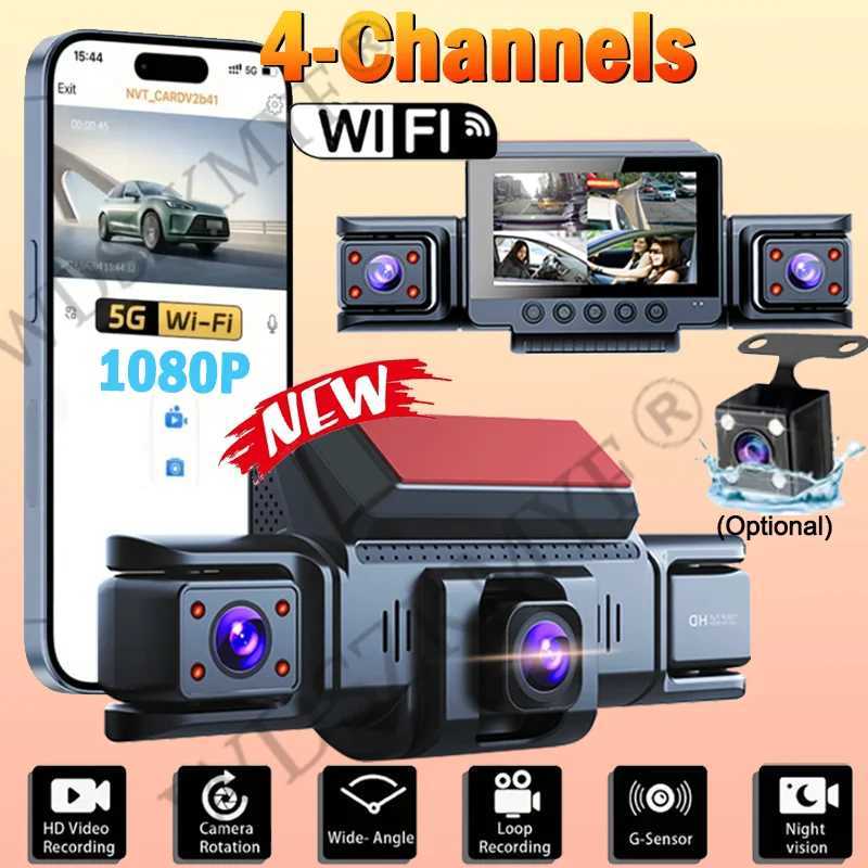 Car dvr 4*1080P Video Recorder 3/4 Lens WIFI DashCam for Car dvr Camera Black Box Night Vision 24H Parking Monitor Car Assecory R250529 PQYS