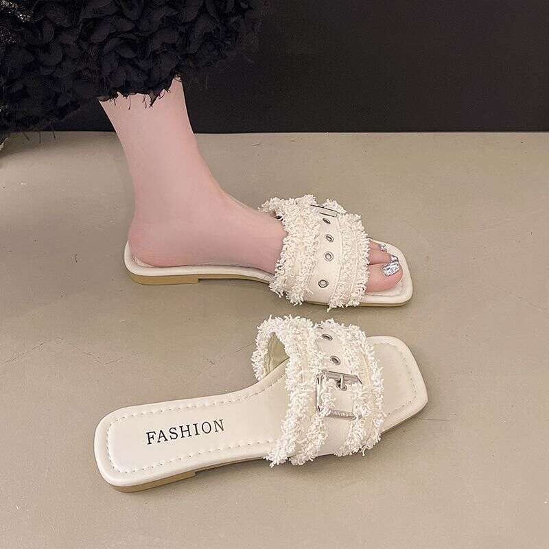 Slippers, Women's Fashionable Outdoor Sandals, 2025 New Fashionable Beach Sandals, Retro Designer Sandals, Flat And Comfortable Slippers, Free Sh