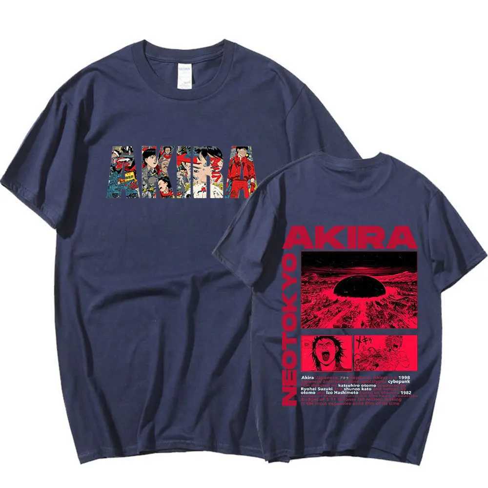 Japanese Anime Neo Tokyo Akira T Shirt Movie Science Fiction Manga Shotaro Kaneda Men Short Sleeve T Shirts 100% Cotton T-shirtC250530