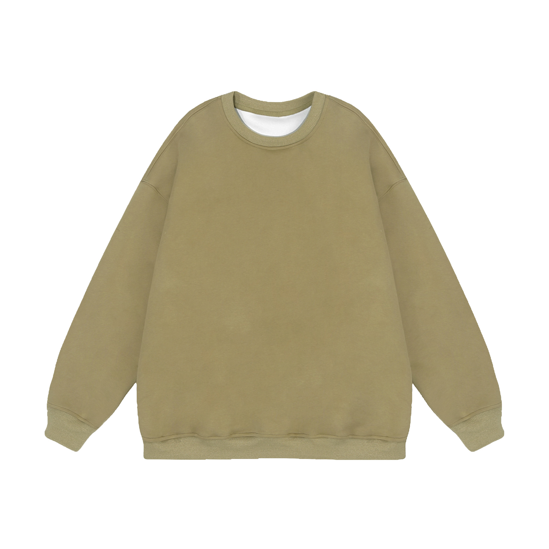 SLL2459 New Heavy 480g Autumn and Winter Round Neck Sweater Women's Solid Color Casual All-match Loose and Slim