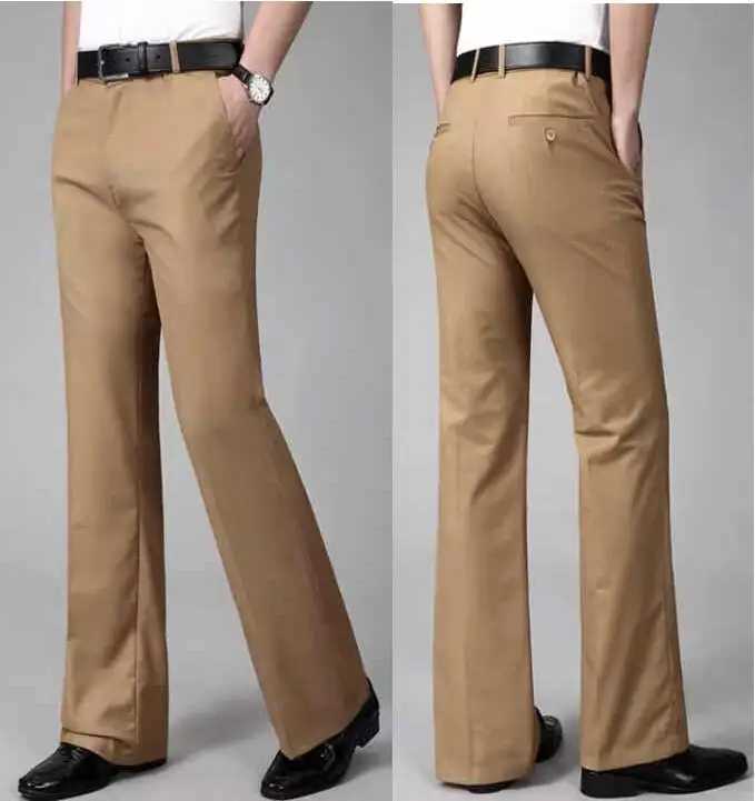 New Fashion Casual Flare Pants For Men Business Trousers Non Ironing Slim Fit Wide Leg Suits Pants Size 28-37 W250530 - view 6
