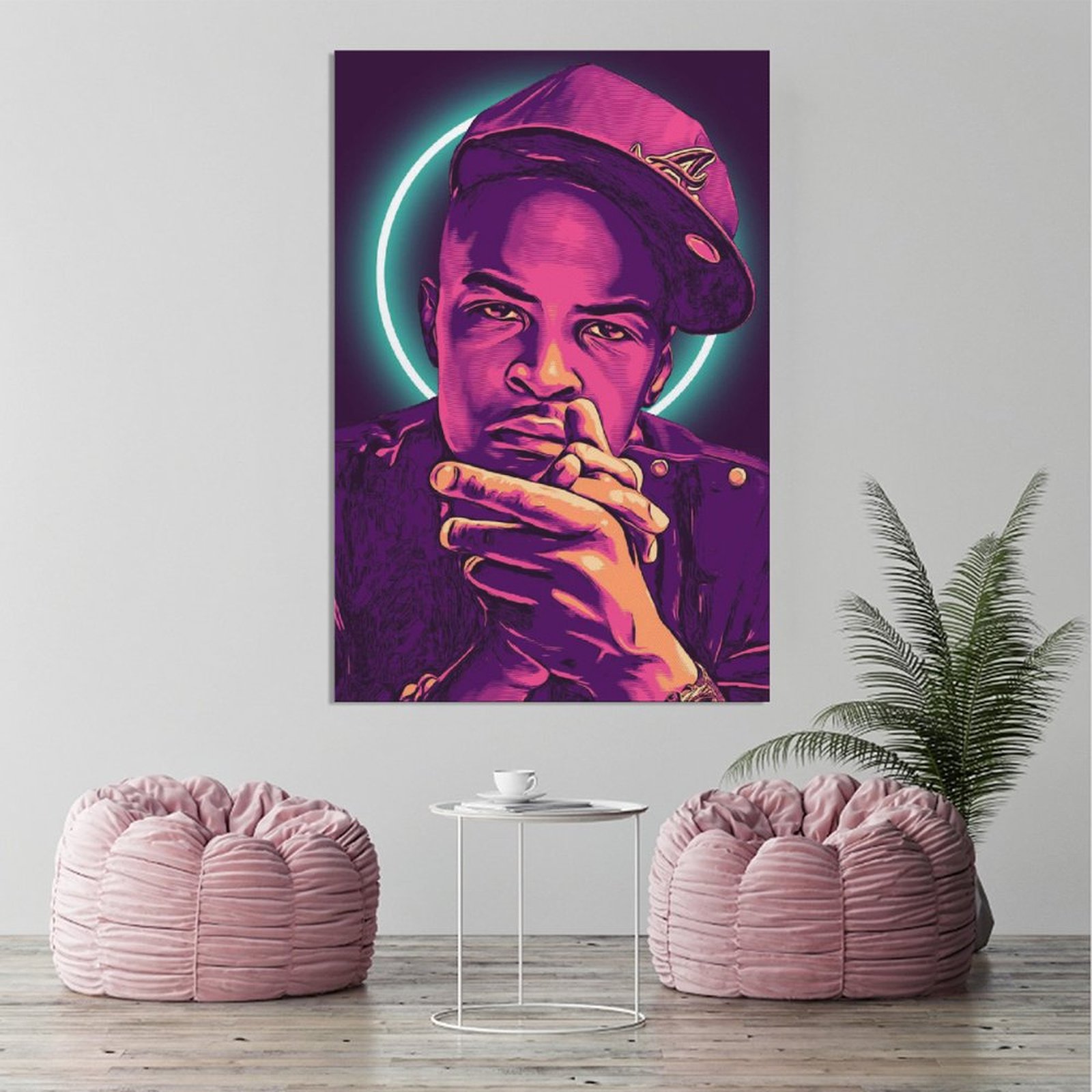 Wall Art Painting RAPPER T I SINGER ACTOR Canvas Prints Wall Painting Wall Art Decor Print Picture Paintings for Living Room Home Decor Luxury Unframe