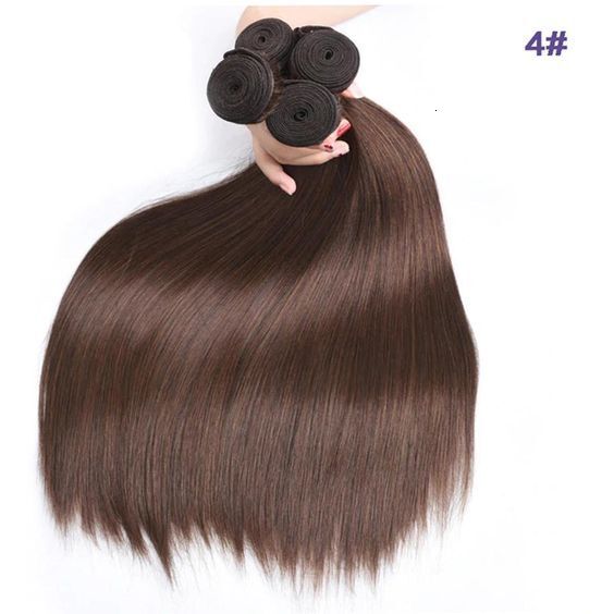 brown Chocolate straight bundle human hair Brown 4#