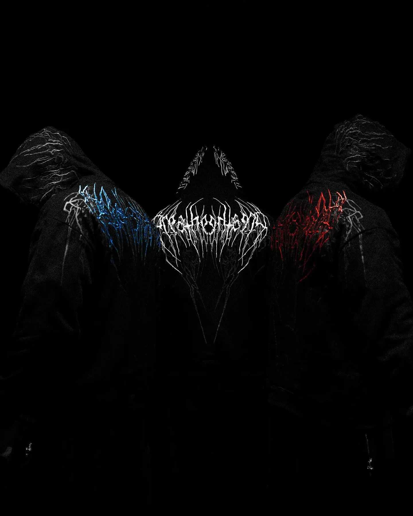 up to date Man Hoodies Y2K Breathedivinity Dark Style Fashion Trend Hoodie Connecting Hooded Harajuku Street Gothic Oversized W250530
