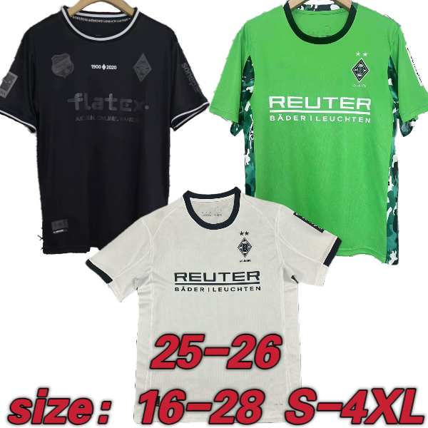 2025 2026 borussia monchengladbach soccer jerseys Gladbach ELVEDI PLEA ZAKARIA NEUHAUS GINTER THURAM home away 25 26 football men and kids shirt