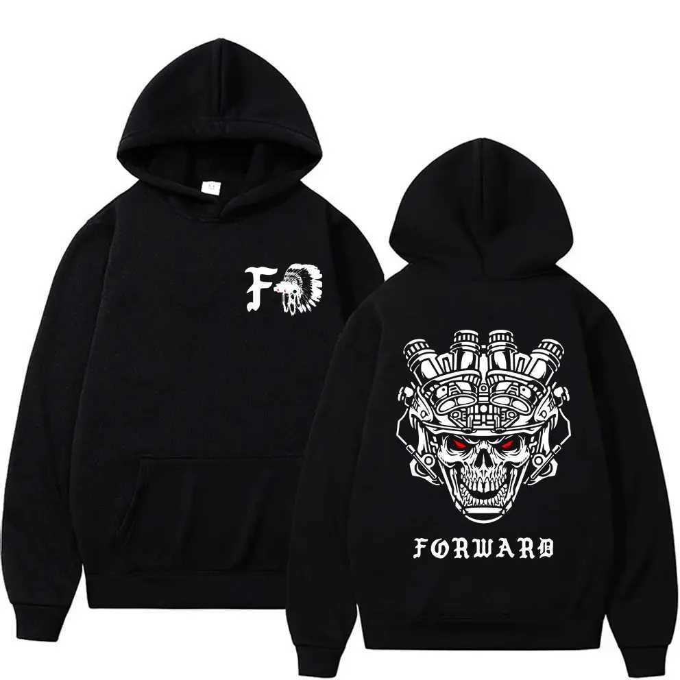 Forward Observations Group Skull Double Sided Print Hoodie Male Fashion Oversized Pullover Men Womens Vintage Casual Hoodies W250530