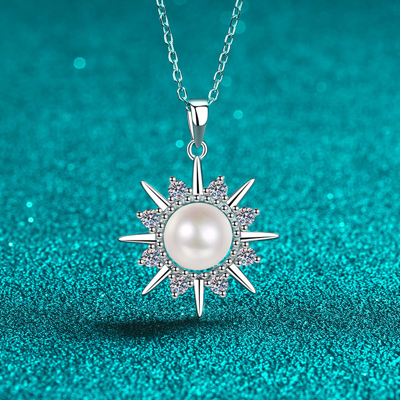 Minimalistic Design Statement Necklace: Genuine Gemstones Set into Durable Platinum Alloy Chain