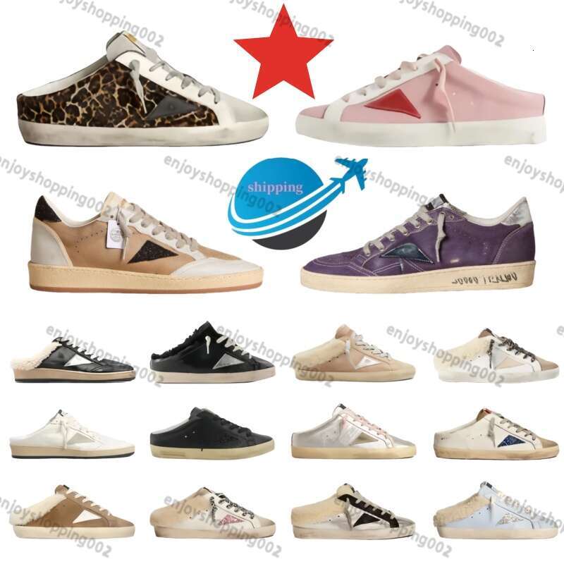 Designer stars shoes low top leather sneakers womens fashion sabot slippers sier glitter dirty old platform loafers star shoe vintage men trainers dhgate