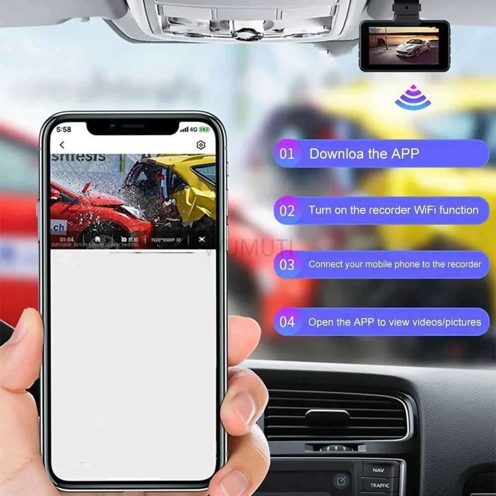 Car dvr Mini Hidden Car Camera Dashcam Front Car Recorder Built In WiFi Car dvr Video Loop Recording With APP Controlcar box R250529