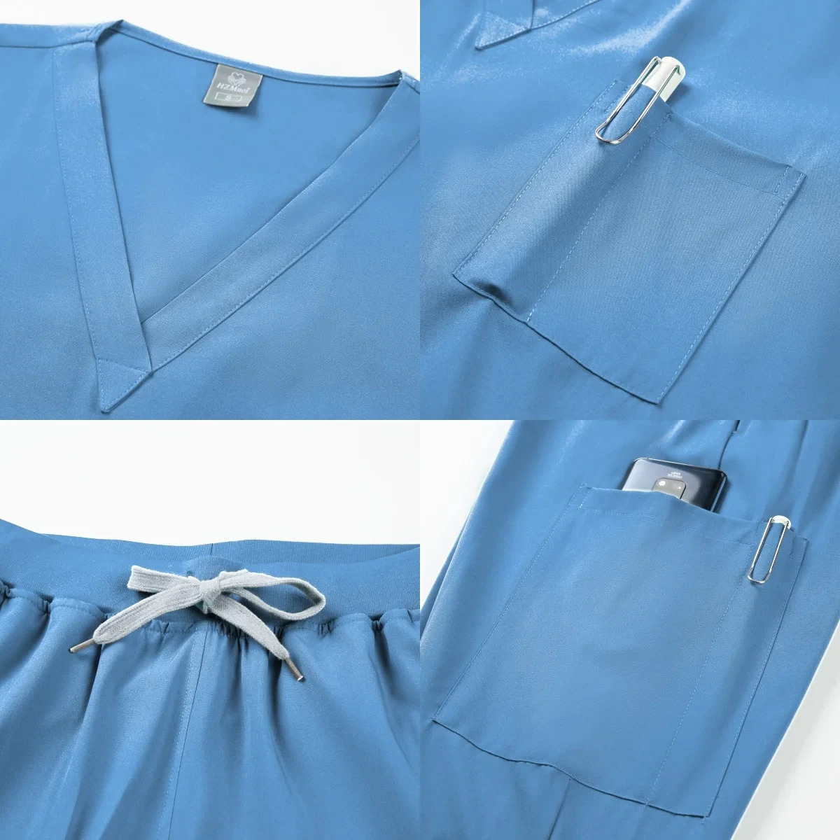 Multicolor Beautician Lab Workwear Solid Color Beauty Salon Nursing Uniforms Pet Clinic Scrubs Work Clothes Wholesale 250530