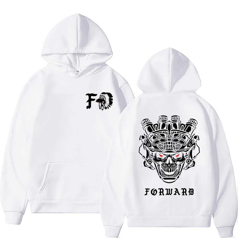 Forward Observations Group Skull Double Sided Print Hoodie Male Fashion Oversized Pullover Men Womens Vintage Casual Hoodies W250530