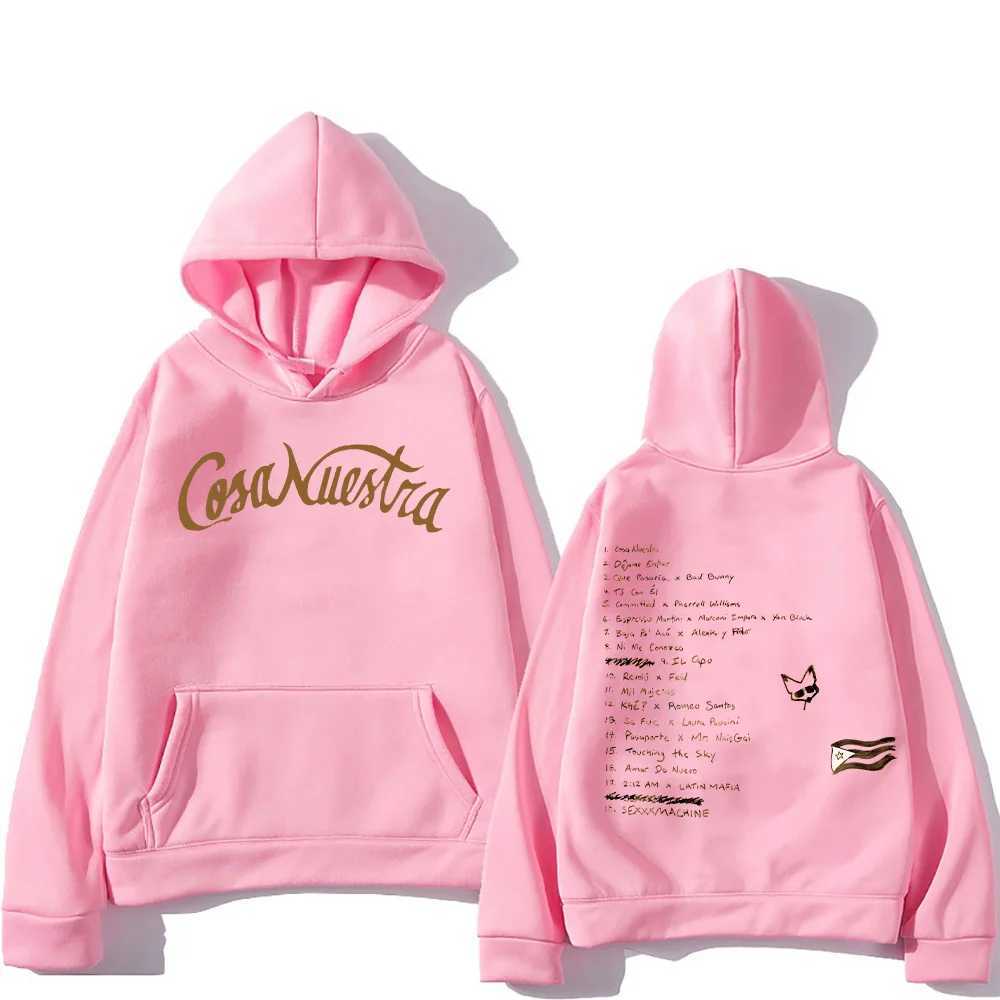 Rauw Alejandro New Album Cosanuestra Sweatshirts Vintage Classic Pattern Hoodies Creative Trend Clothes Fall Loose Soft Pullover W250530