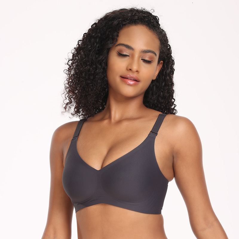 women's lingerie Large cupped bras Size Seamless Bra Wireless Underwear English Label