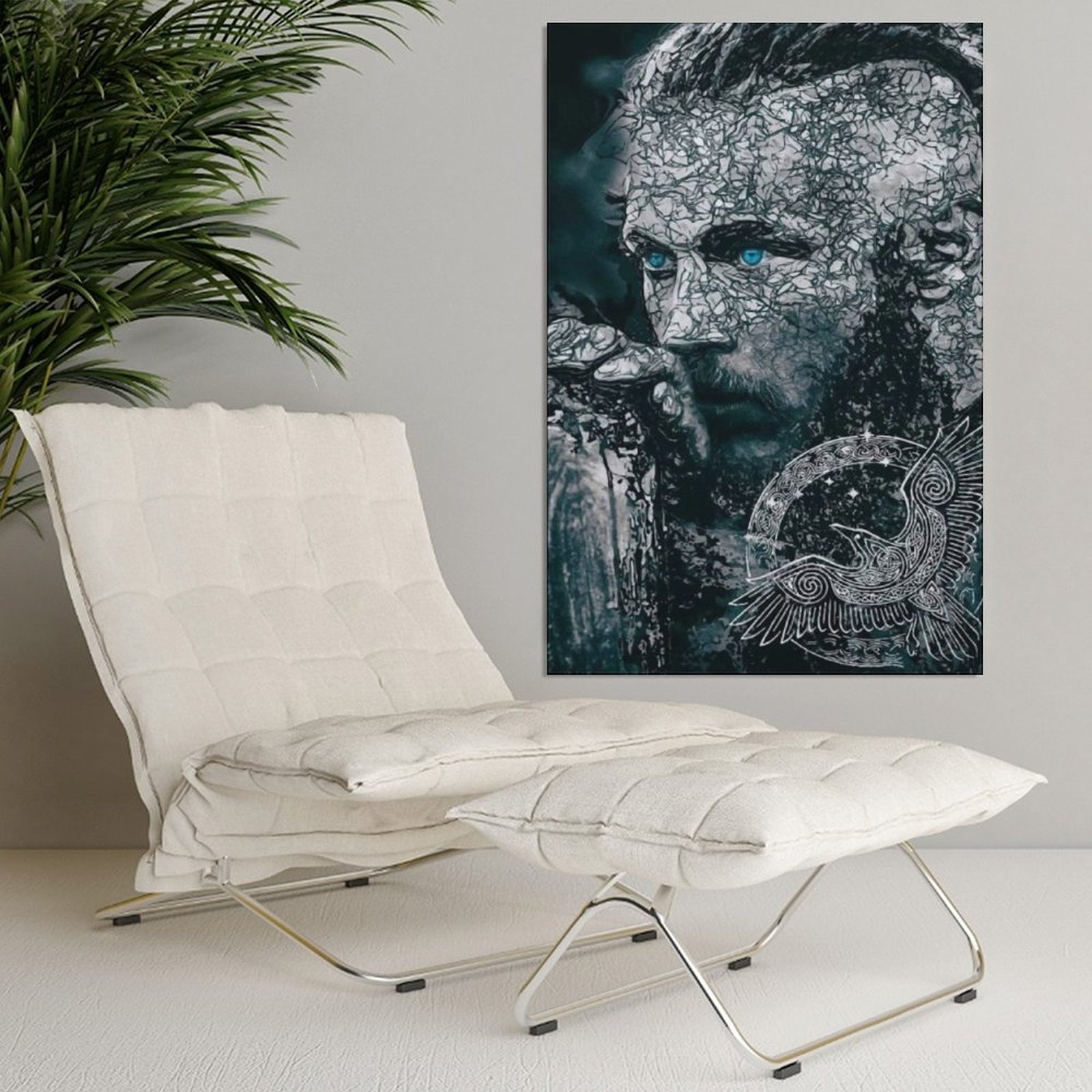 Wall Art Painting Viking Ragnar Canvas Prints Wall Painting Wall Art Decor Print Picture Paintings for Living Room Home Decor Luxury Unframe