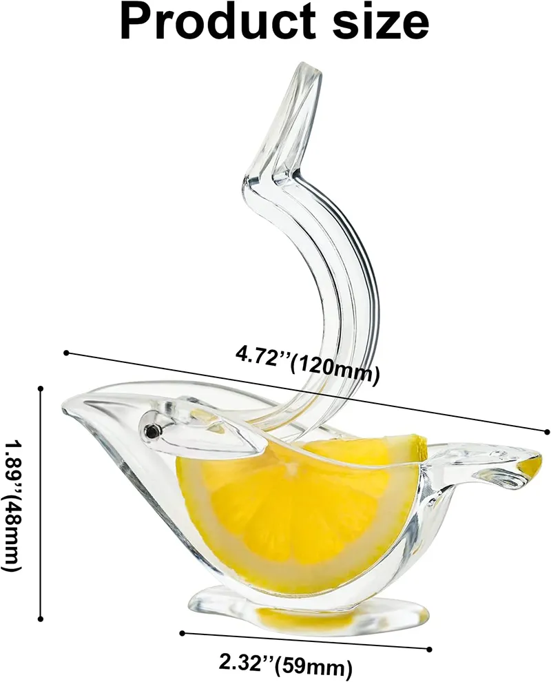 2025 New Mini Screw Top Straw Lemon Bird Squeezer Screw Manual Juice Extractor With Lid, Orange Citrus Press for Cocktails, Drinks