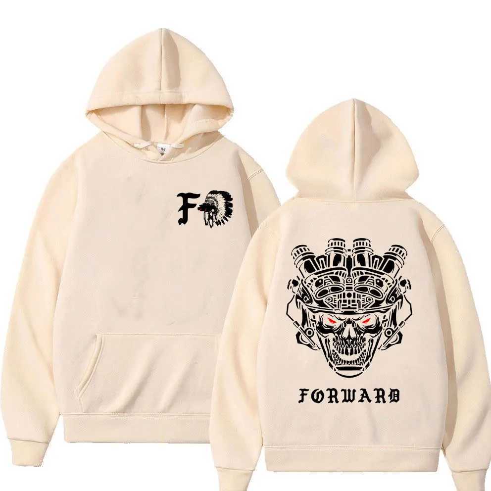 Forward Observations Group Skull Double Sided Print Hoodie Male Fashion Oversized Pullover Men Womens Vintage Casual Hoodies W250530