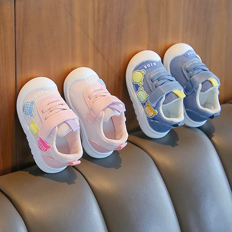 Spring Autumn Girls Sneakers Childrens Baby Mesh Breathable Casual Flats Shoes Outdoor Running Shoes 250527