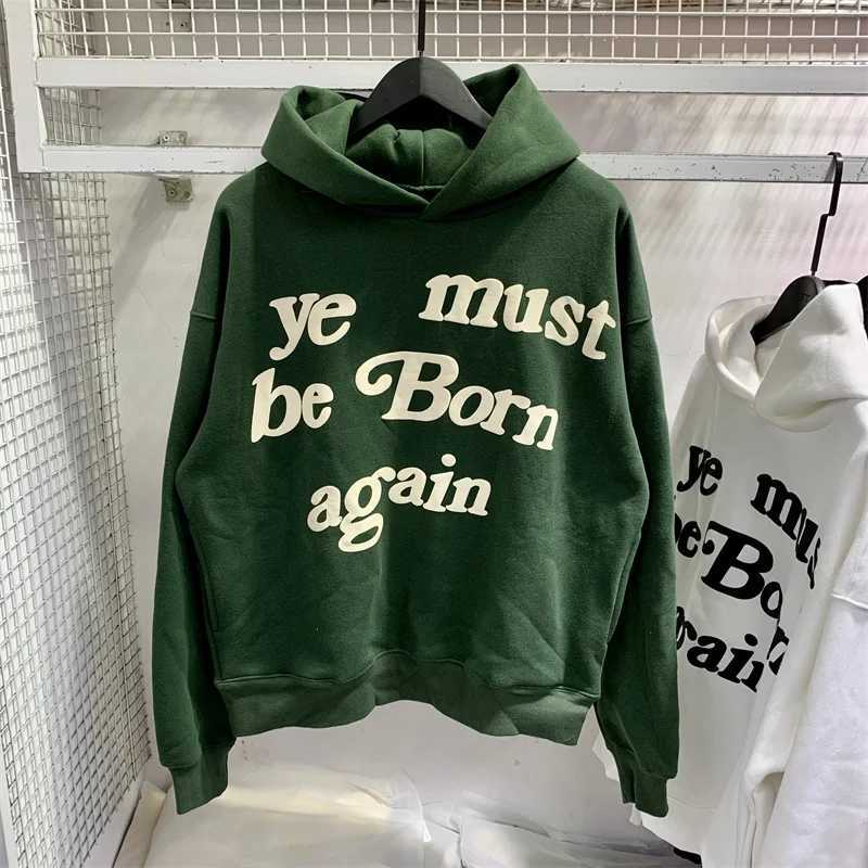 Ye Must Be Born Again CPFM Hooded Sweatshirt Vintage Style Streetwear Pullover for Men and Women XJ250530