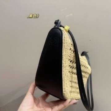 Tote Bag Leather Bag Raffia Woven Lunch Box Crossbody Casual Underarm Vacation Beach Single Shoulder Handheld Hammock Women S Bag Shoulder Bag