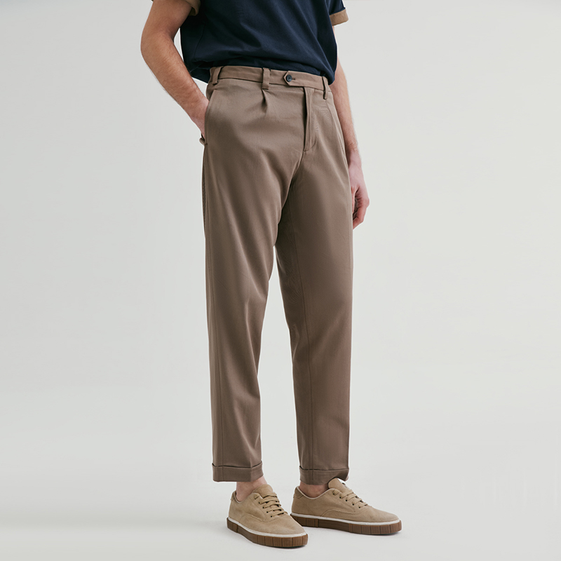 BXS/Men's Beige Business Casual Pants/Khaki Casual Trousers for Men/Office-to-Weekend Beige Chinos/luxury designer