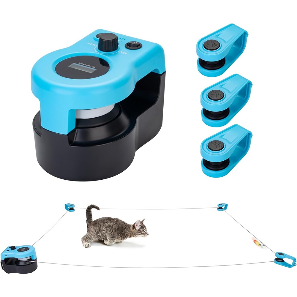 Interactive Cat Toy for Indoor Cats Auto/Remote Control Cat Mouse Hunting Kitten Puppy Entertained to Chase
