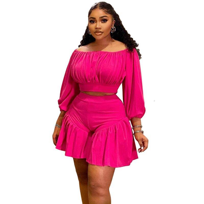 Plus Sizes Women Tracksuits Two Pieces Set 2025 Plus Size New Pleated One Collar Fluffy Waist Cinching Casual Sportwear 4 Colors