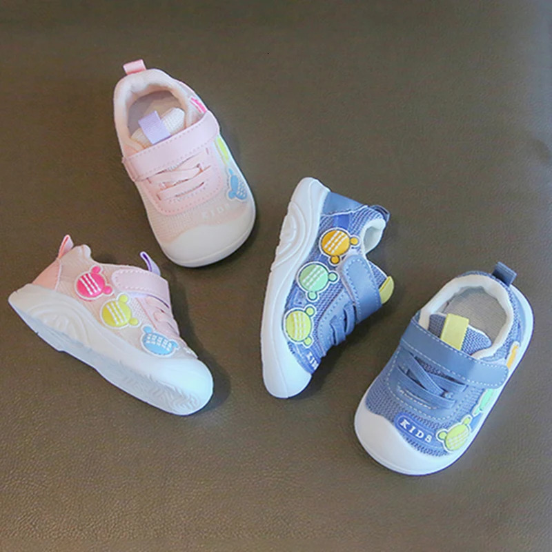 Spring Autumn Girls Sneakers Childrens Baby Mesh Breathable Casual Flats Shoes Outdoor Running Shoes 250527