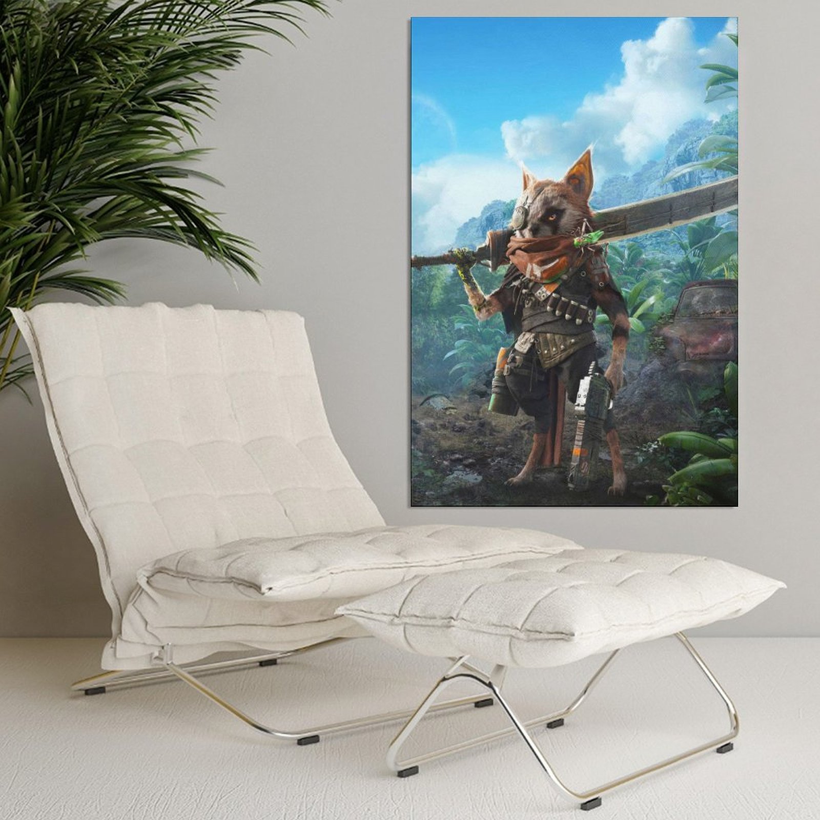 Wall Art Painting Biomutant WARRIOR Canvas Prints Wall Painting Wall Art Decor Print Picture Paintings for Living Room Home Decor Luxury Unframe