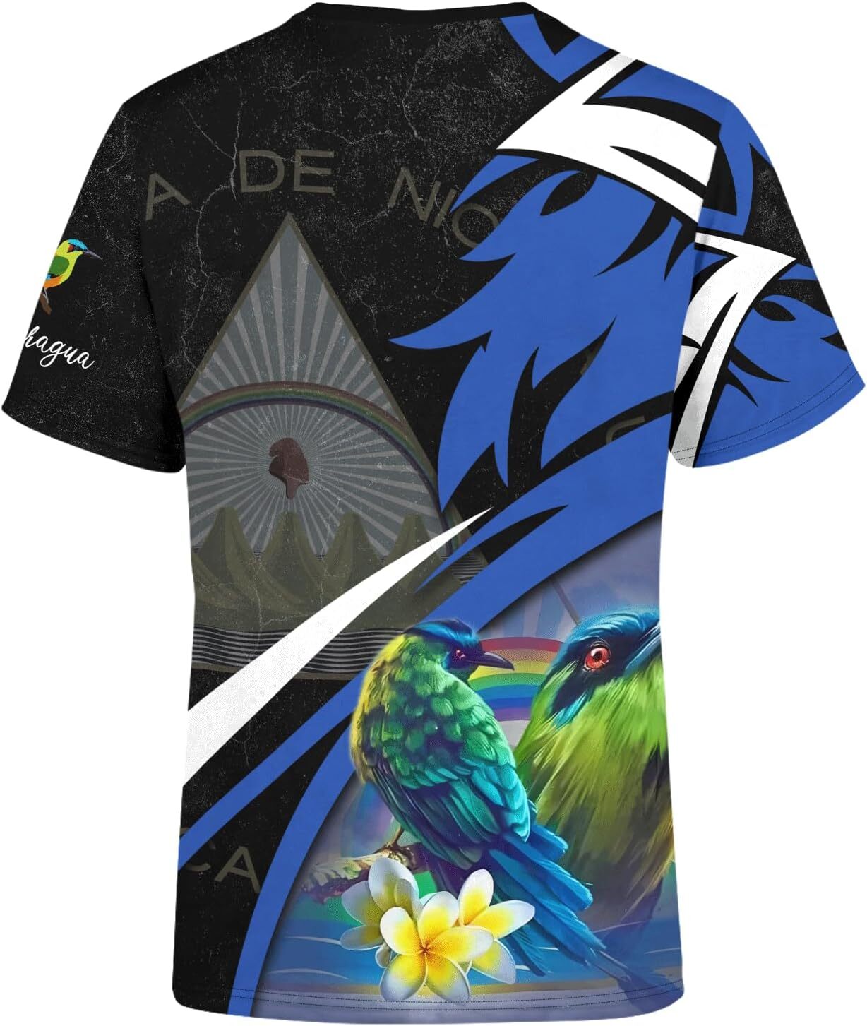 Mens T shirt Nicaragua Flag Shirt Novelty Tee Short Sleeve Tops Graphic 3D Printed Nicaragua Men Shirt Jersey Graphic Tee Casual Tops Clothes Short sl