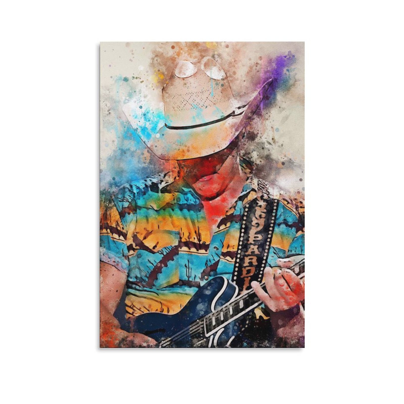 Wall Art Painting Jon Pardi Guitar Rock Singer Canvas Prints Wall Painting Wall Art Decor Print Picture Paintings for Living Room Home Decor Luxury Un