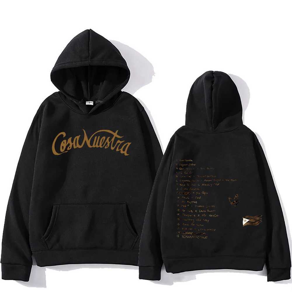 Rauw Alejandro New Album Cosanuestra Sweatshirts Vintage Classic Pattern Hoodies Creative Trend Clothes Fall Loose Soft Pullover W250530