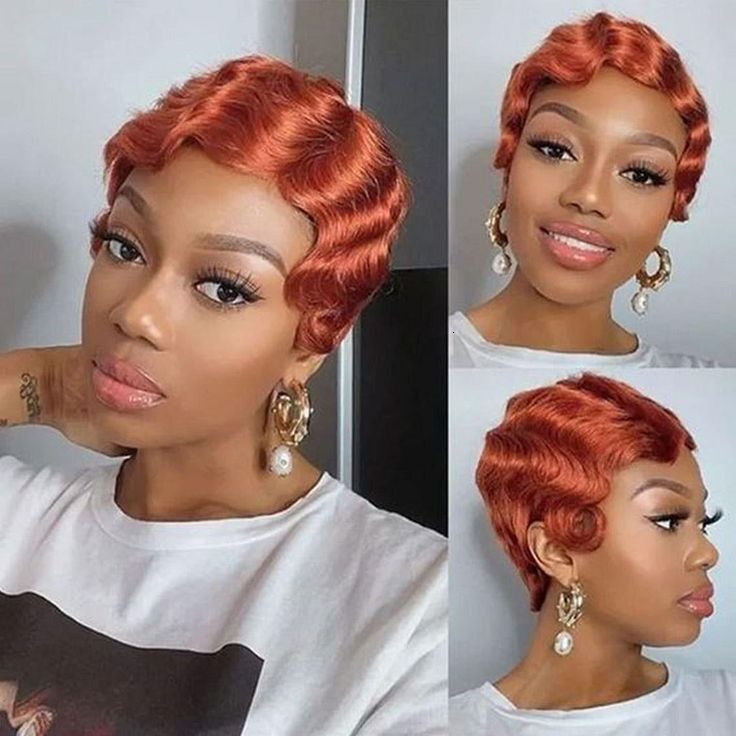 human Machine-made hair short pixie