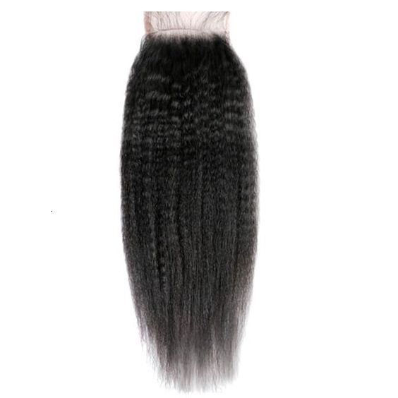 Yaki 4*4 Kinky Straight HD Transparent Lace Human Hair Closure