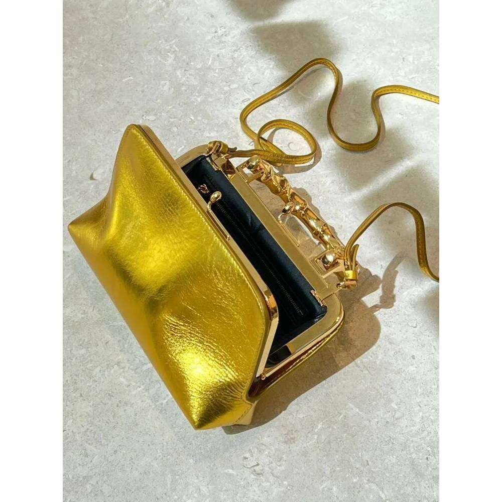 Fashion Ladies Party Banquet Golden Tote Handbag Elegant Designer Pu Leather Single Shoulder Bag Women Casual Crossbody Bags