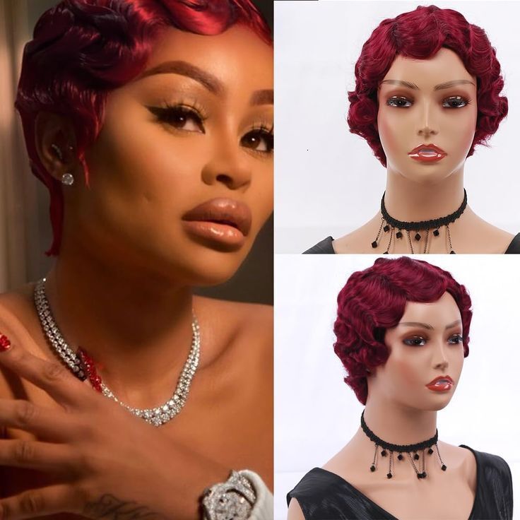hair Real Shanghai head wave short curly hair nostalgic Republic of China Shanghai style Qipao headgear
