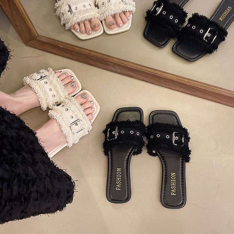 Slippers, Women's Fashionable Outdoor Sandals, 2025 New Fashionable Beach Sandals, Retro Designer Sandals, Flat And Comfortable Slippers, Free Sh