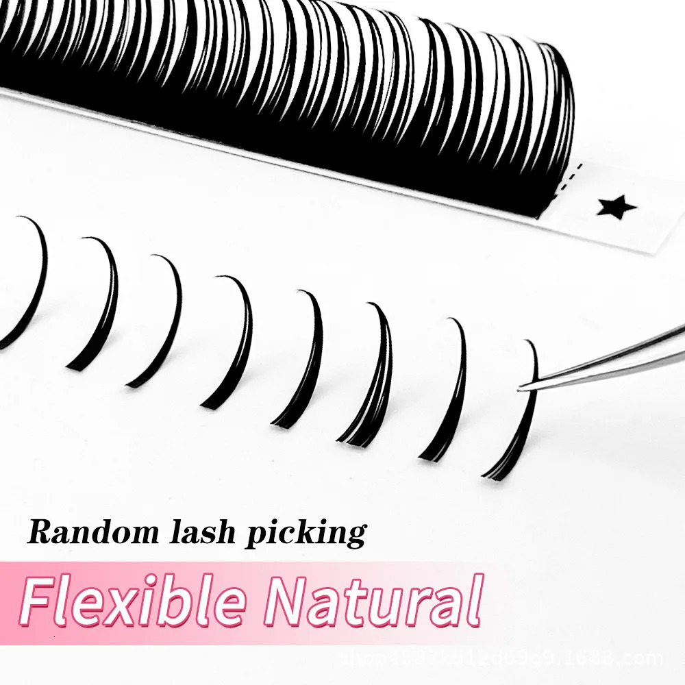 Wet Eyelash Extension 0.03mm 0.07mm Spikes Lashes Manga Lashes Wispy Cosplay Premade Russian A Shape Natural Eyelashes Supplies 250530