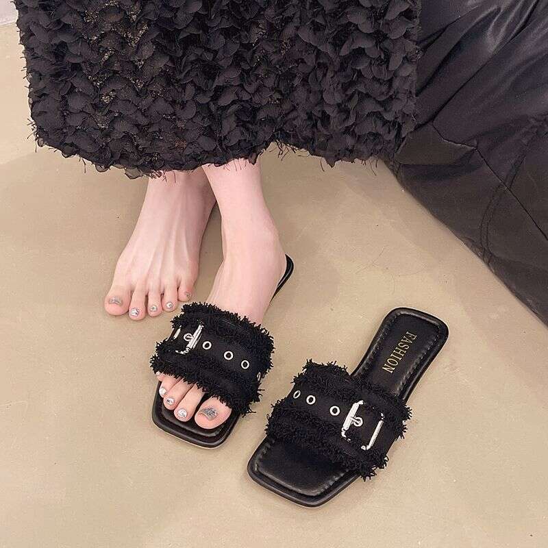 Slippers, Women's Fashionable Outdoor Sandals, 2025 New Fashionable Beach Sandals, Retro Designer Sandals, Flat And Comfortable Slippers, Free Sh