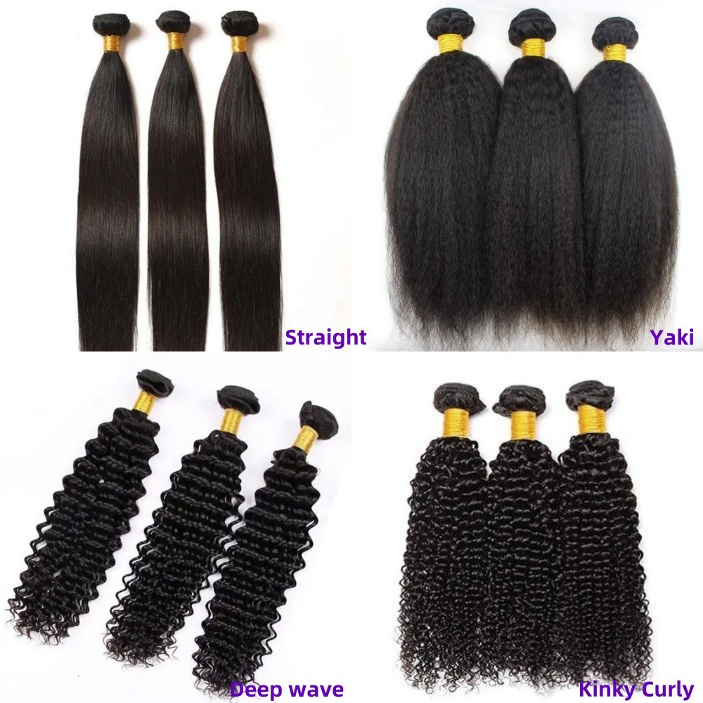 Human Real Hair Curtain Straight Body Deep Water Wave Curly Human Hair 1