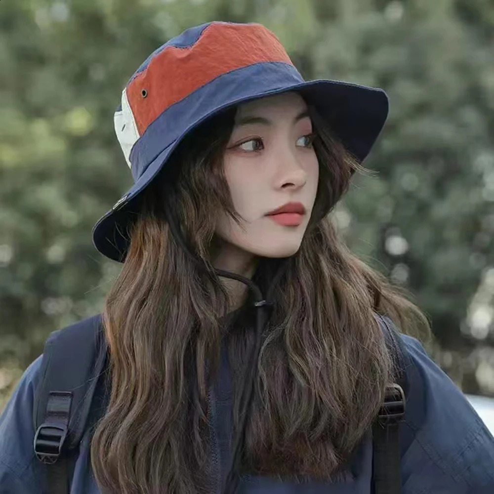 Sun Protection Wide Brim Bucket Hat Quick-dry Summer Men Women Anti-UV Caps Sun Protection Breathable Fisherman Hat Camping 250606