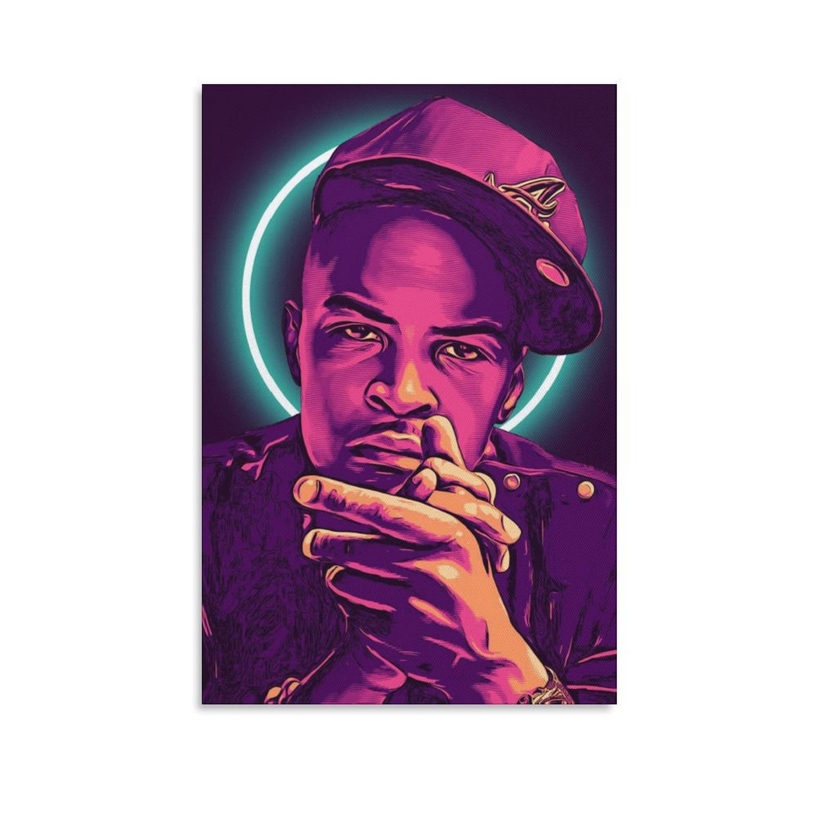 Wall Art Painting RAPPER T I SINGER ACTOR Canvas Prints Wall Painting Wall Art Decor Print Picture Paintings for Living Room Home Decor Luxury Unframe