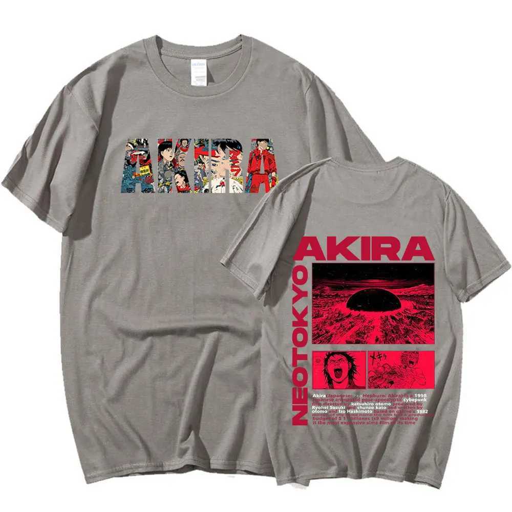 Japanese Anime Neo Tokyo Akira T Shirt Movie Science Fiction Manga Shotaro Kaneda Men Short Sleeve T Shirts 100% Cotton T-shirtC250530