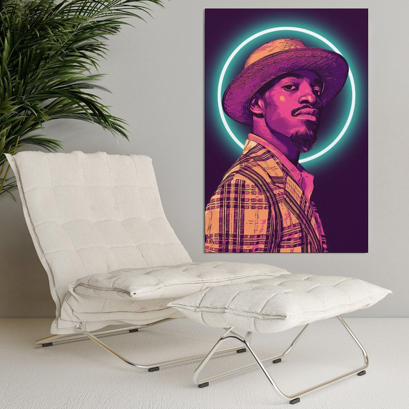Wall Art Painting Rapper Andre 3000 Hip Hop Canvas Prints Wall Painting Wall Art Decor Print Picture Paintings for Living Room Home Decor Luxury Unfra